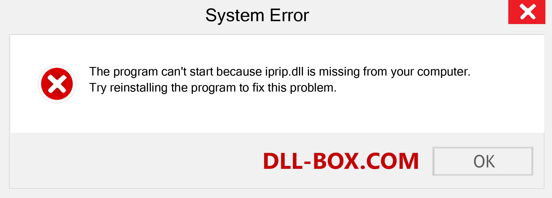  iprip.dll file is missing?. Download for Windows 7, 8, 10 - Fix  iprip dll Missing Error on Windows, photos, images