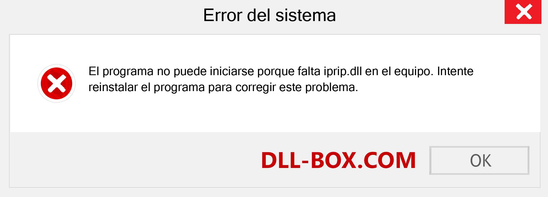 ¿Falta el archivo iprip.dll ?. Descargar para Windows 7, 8, 10 - Corregir iprip dll Missing Error en Windows, fotos, imágenes