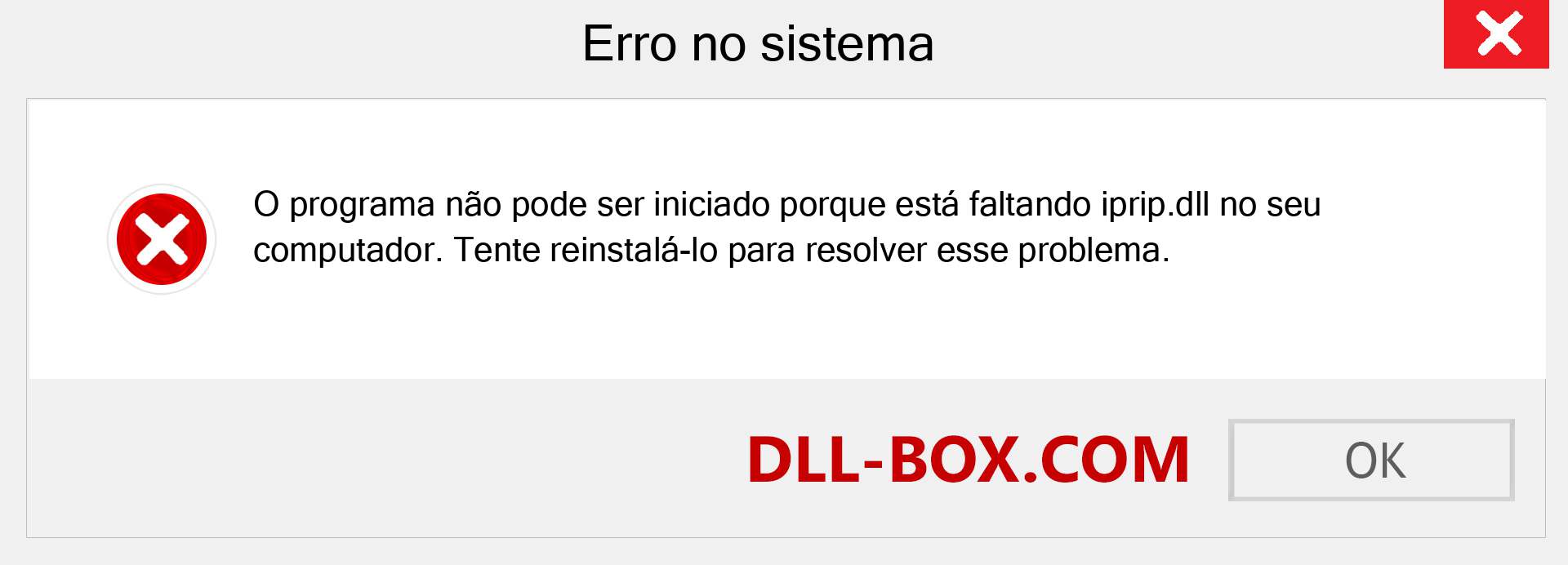 Arquivo iprip.dll ausente ?. Download para Windows 7, 8, 10 - Correção de erro ausente iprip dll no Windows, fotos, imagens